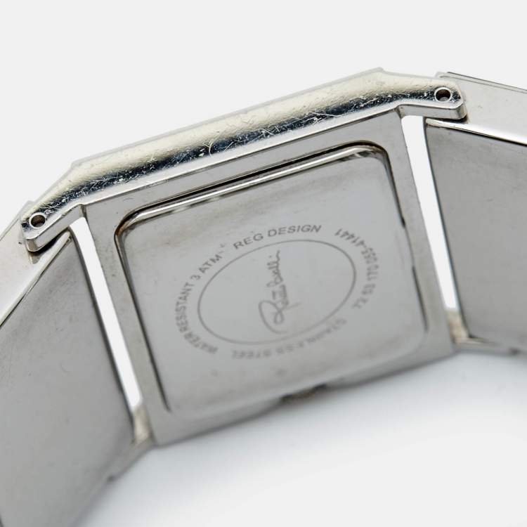 Pre Owned Roberto Cavalli Brown Crystal Stainless Steel 7253170055 Women's Wristwatch 31 mm