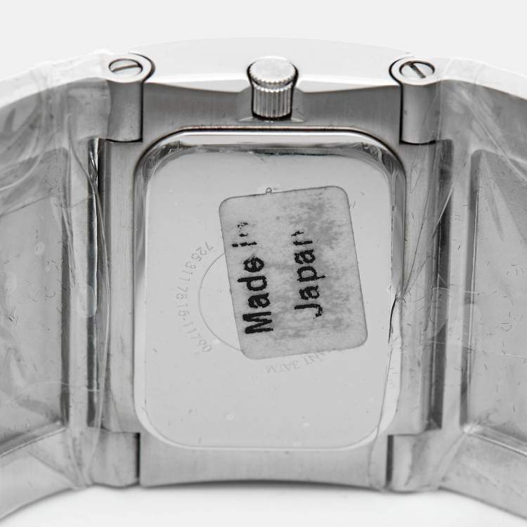 Pre Owned Roberto Cavalli Mother of Pearl Stainless Steel Pavon R7253117515 Women's Wristwatch 38 mm