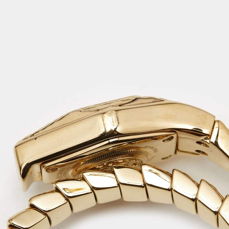 Pre Owned Roberto Cavalli By Franck Muller Shades Of Yellow Dial Gold PVD Coated Stainless Steel 1L043 Women's Wristwatch 23 mm