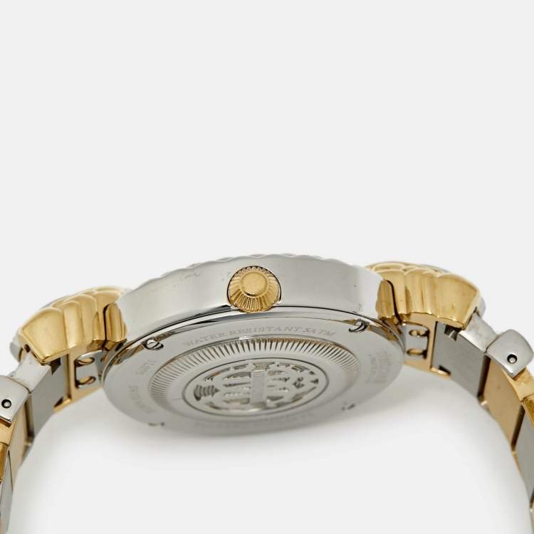 Pre Owned Roberto Cavalli By Franck Muller 1L075 Silver Dial Two-Tone Stainless Steel Women's Wristwatch 32 mm