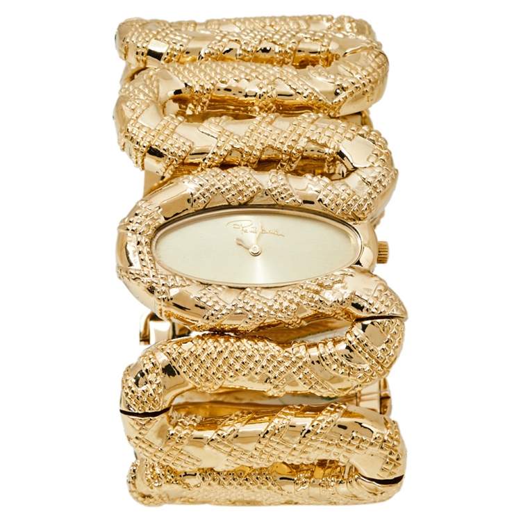 Roberto Cavalli Champagne Gold Tone Stainless Steel R7253195517 ...