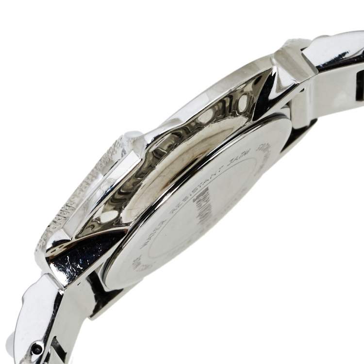 Pre Owned Roberto Cavalli Silver Stainless Steel Snake Women's Wristwatch 37 mm