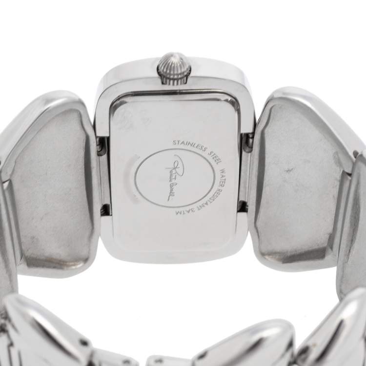 Pre Owned Roberto Cavalli Silver Stainless Steel R7253198015 Women's Wristwatch 38 mm 