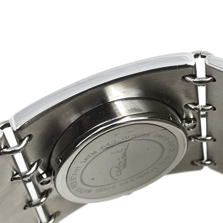 Pre Owned Roberto Cavalli Silver Stainless Steel R7253190515 Women's Wristwatch 40 mm