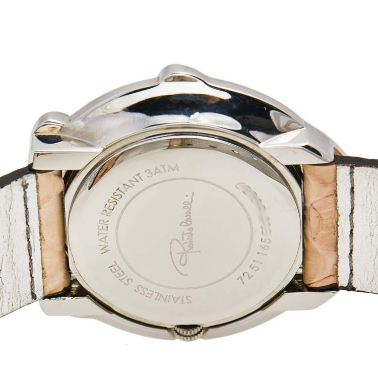 مملوكة مسبقًا Roberto Cavalli Brown Stainless Steel Python  R7251165535 Women's Wristwatch 38 mm
