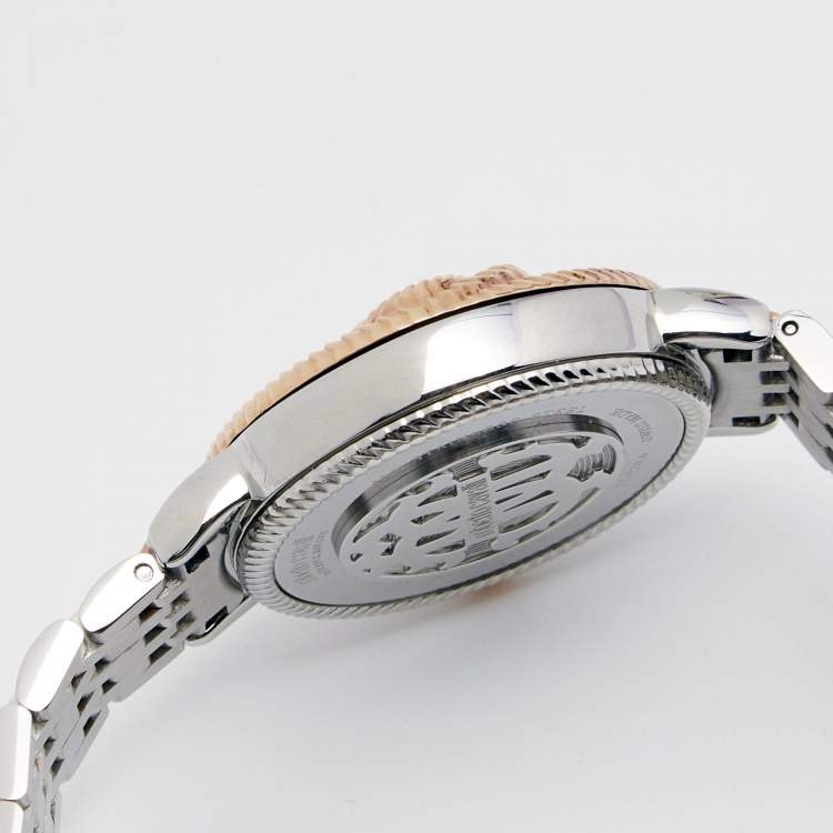 Pre Owned Roberto Cavalli By Franck Muller Two Tone Stainless Steel RC-20 Women's Wristwatch 34MM