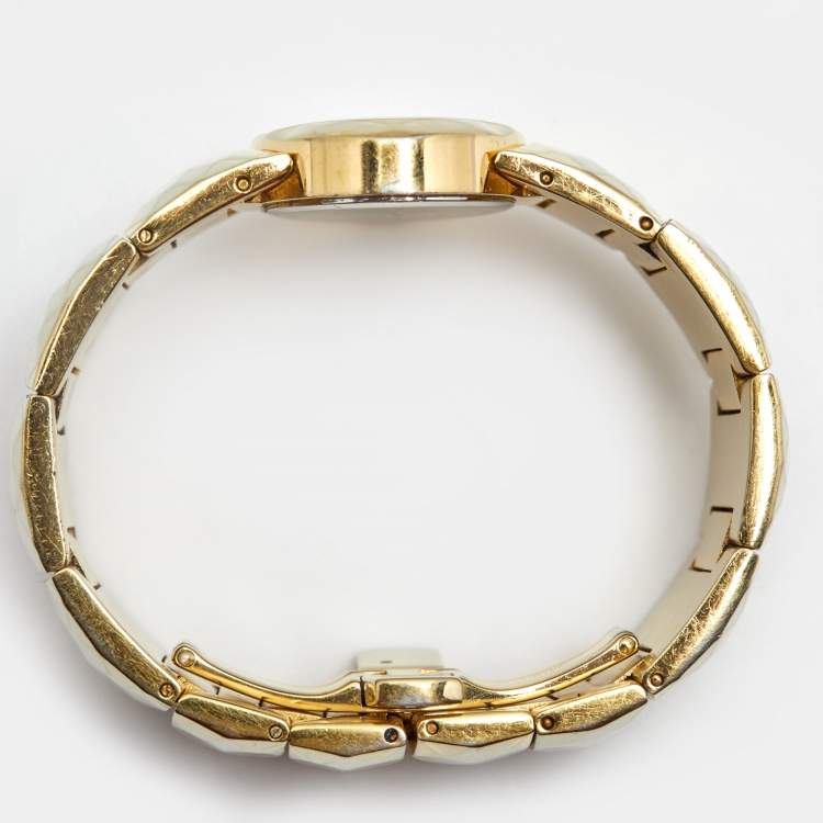 Pre Owned Roberto Cavalli Champagne Gold Plated Stainless Steel R7253133617 Women's Wristwatch 36 mm