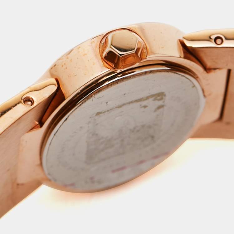Pre Owned Roberto Cavalli Champagne Pink Rose Gold Plated Stainless Steel R7253133517 Women's Wristwatch 36 MM