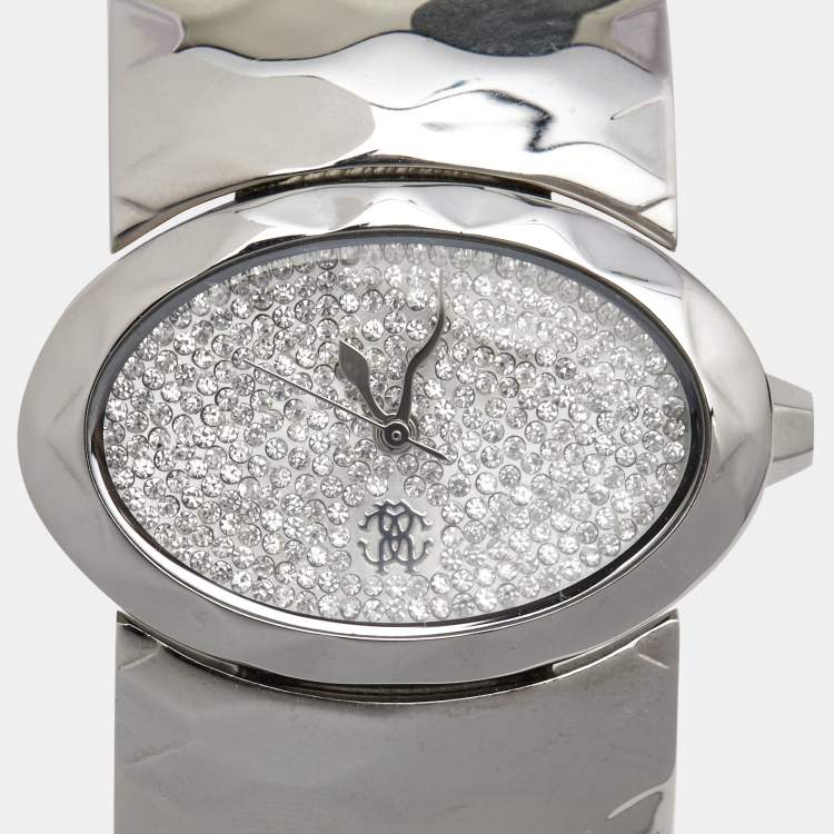 مملوكة مسبقًا Roberto Cavalli Silver Stainless Steel R7253133615 Women's Wristwatch 36 mm