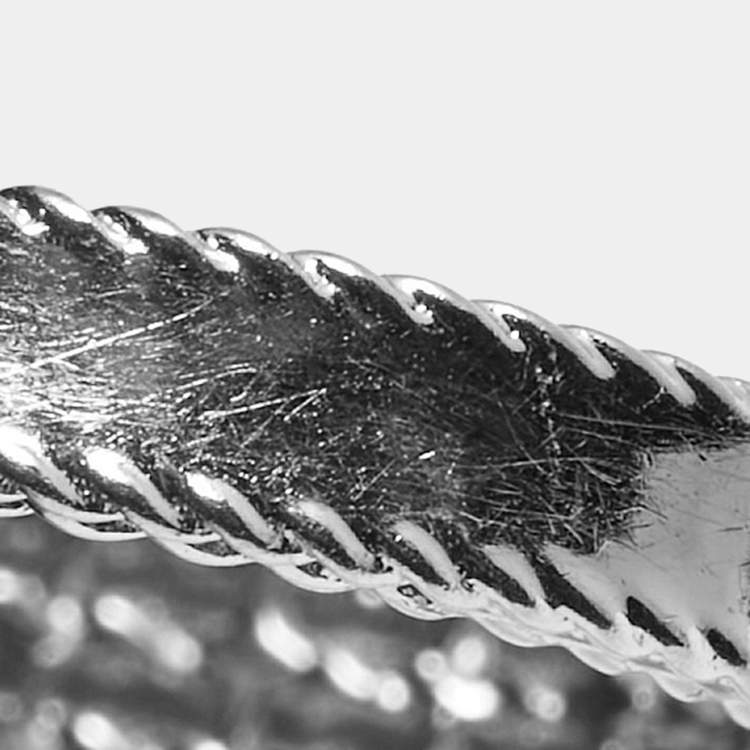 Pre Owned Roberto Coin Princess Flower Diamond 18k White Gold Ring Size 53