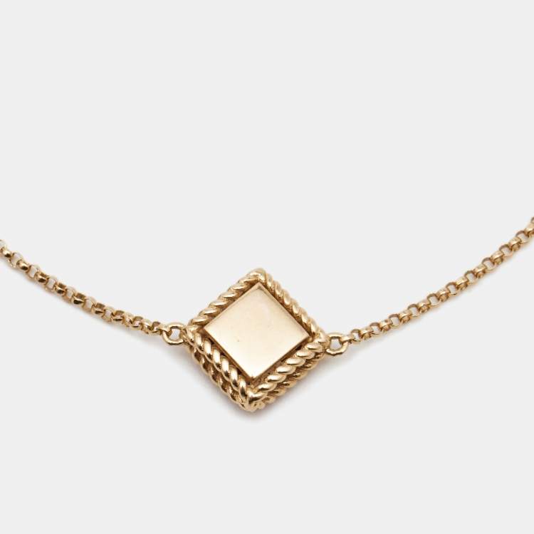 Pre Owned Roberto Coin Palazzo Ducale Diamonds 18k Rose Gold Bracelet