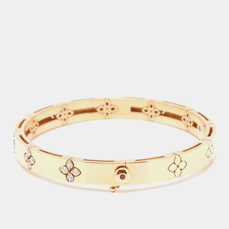 مملوكة مسبقًا Roberto Coin Verona Diamond 18k Rose Gold Bracelet
