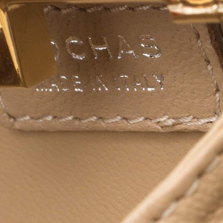 Pre Owned Rochas Black Leather Crystal Embellished Clutch