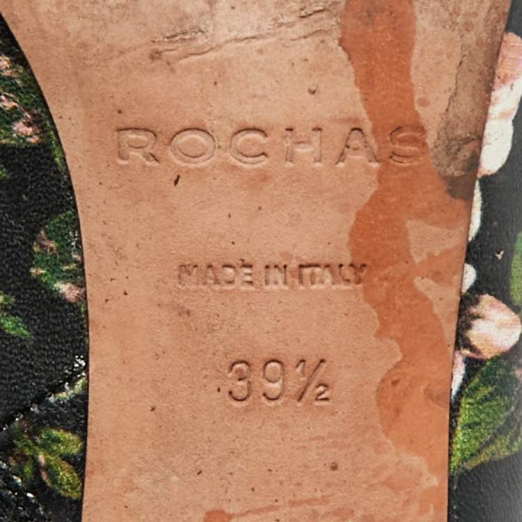 Pre Owned Rochas Size 39.5 Multicolor Leather Ankle Length Boots