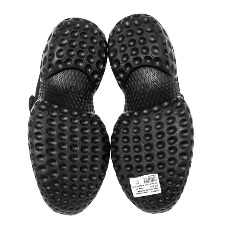 Pre Owned Roger Vivier Black Canvas Sneaky Viv Embellished Slip On Sneakers Size 39