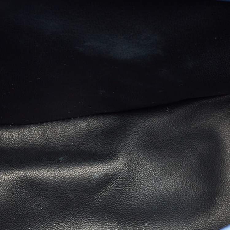 Pre Owned Roger Vivier Tricolor Leather Viv Flap Shoulder Bag