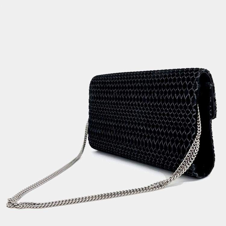 Pre Owned Roger Vivier Black Velvet Velvet Crossbody Bag