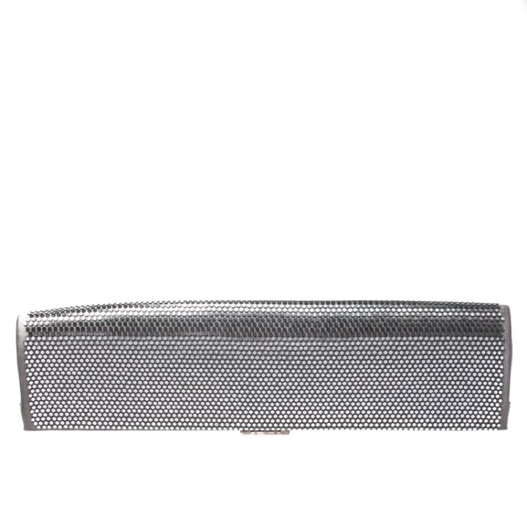 Pre Owned Roger Vivier Metallic Silver Satin Belle Clutch