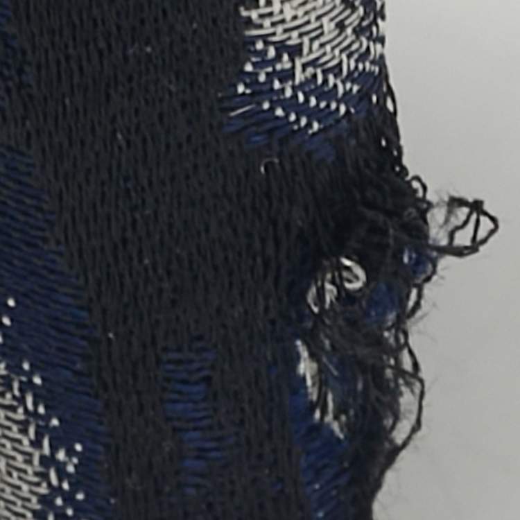 Pre Owned Roger Vivier Grey/Navy Blue Canvas Belle Vivier Trompette Pumps Size 35.5