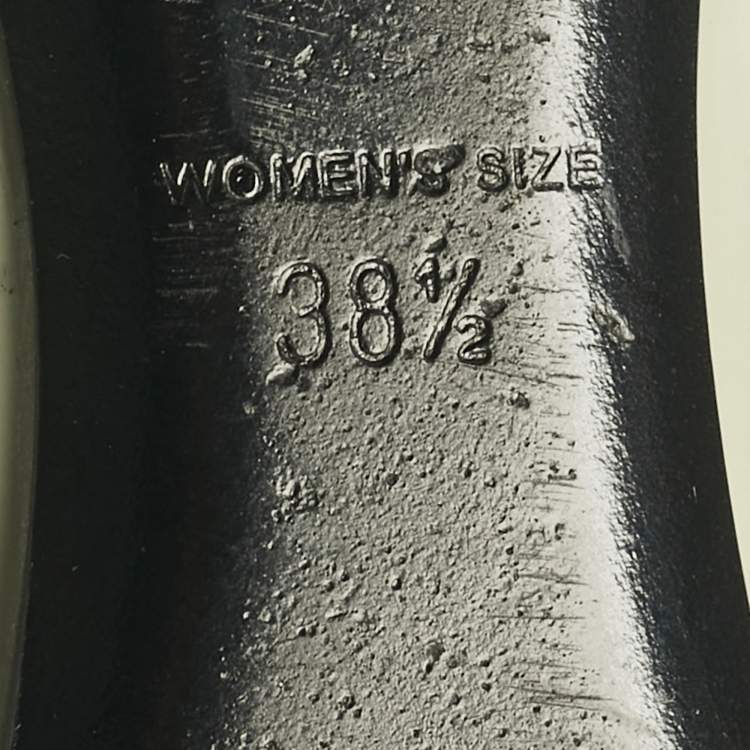 Pre Owned Roger Vivier Pastel Green/Yellow Patent Leather Square Cap Toe Ballet Flats Size 38.5