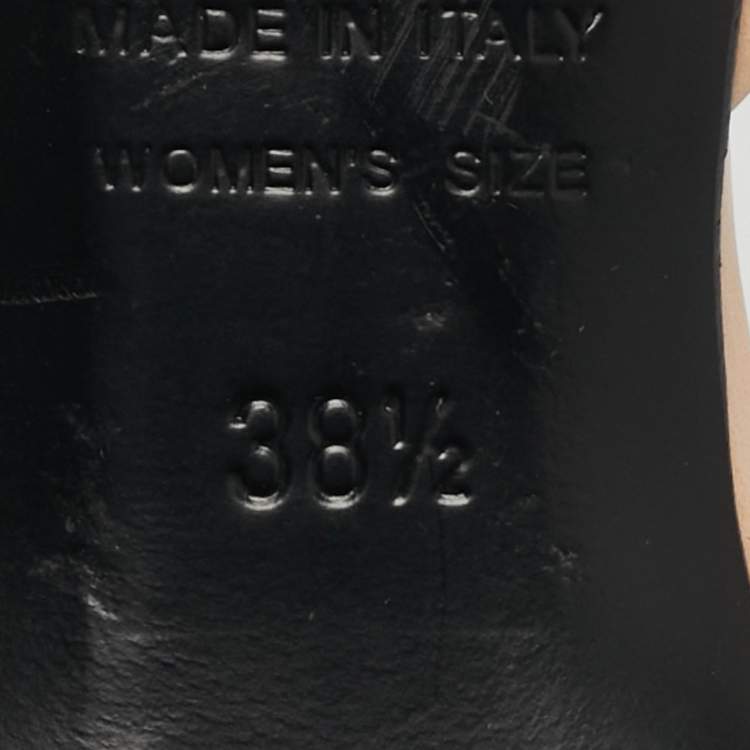 Pre Owned Roger Vivier Trompette Size 38.5 Beige Leather D'orsay Ballet Flats