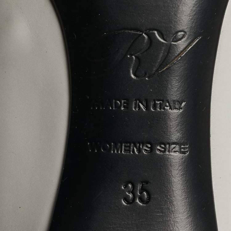 مملوكة مسبقًا Roger Vivier Belle Vivier Trompette Size 35 Grey/Black Leather Pumps