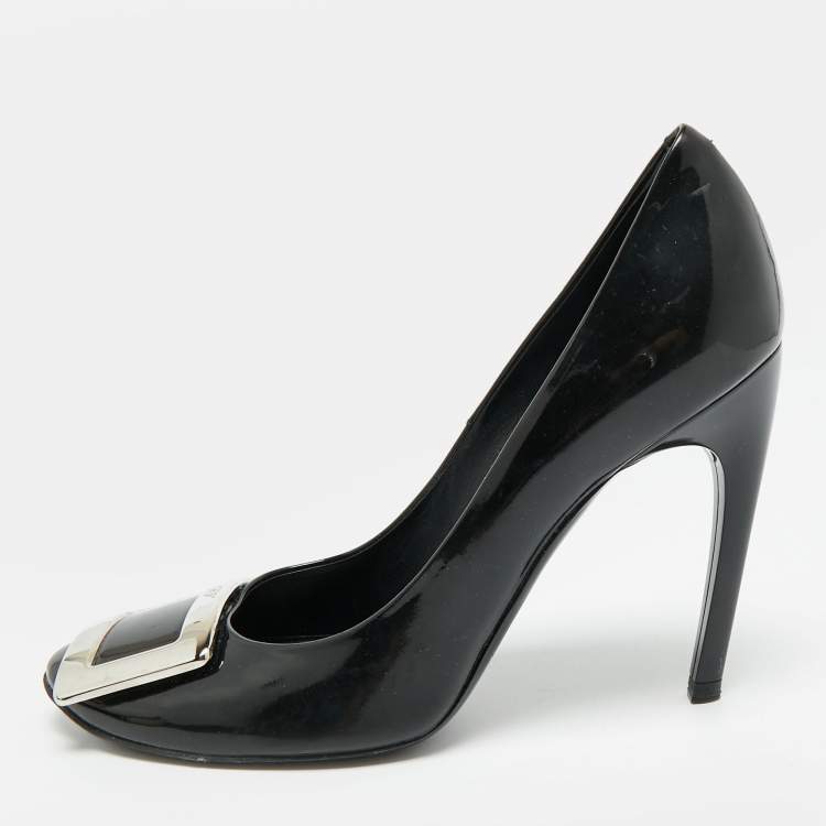 مملوكة مسبقًا Roger Vivier Trompette Size 37 Black Patent Leather Pumps