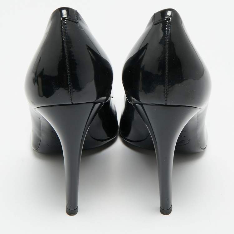 مملوكة مسبقًا Roger Vivier Trompette Size 37 Black Patent Leather Pumps