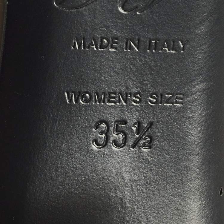 Pre Owned Roger Vivier Belle Vivier Size 35.5 Beige Patent Leather Block Heel Pumps