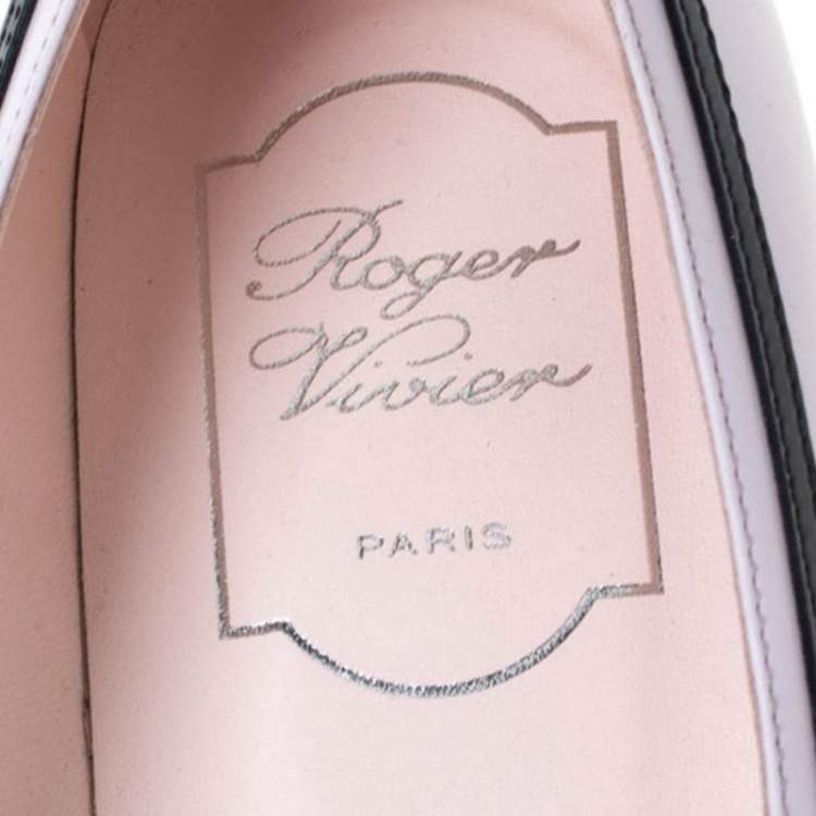 Pre Owned Roger Vivier Pale Pink Leather Buckle Pumps Size 38