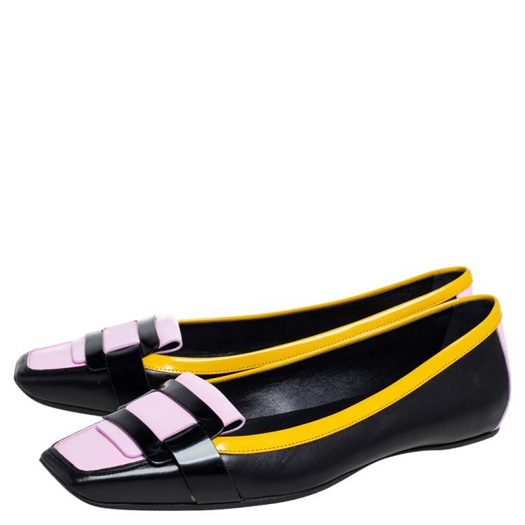 مملوكة مسبقًا Roger Vivier Multicolor Patent Leather Ballet Flats Size 37