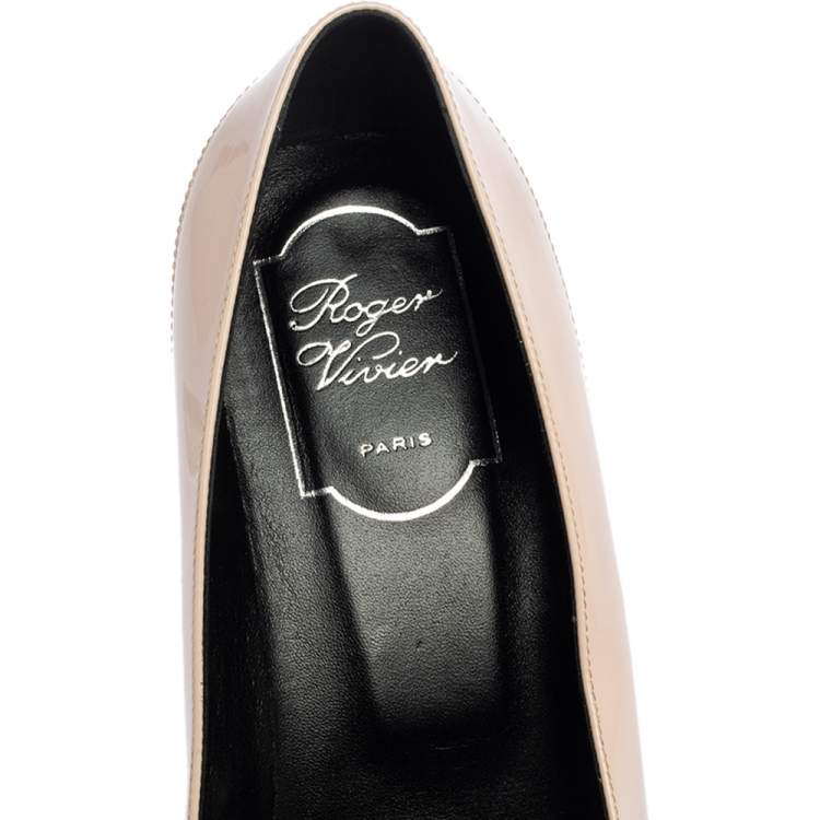 Pre Owned Roger Vivier Multicolor  Patent Leather Belle Pumps Size 36.5