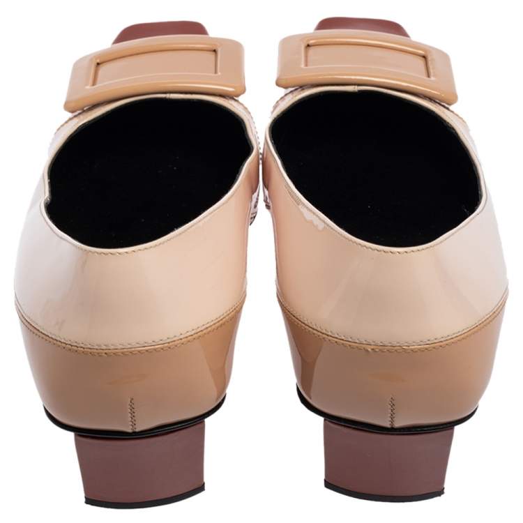 Pre Owned Roger Vivier Multicolor  Patent Leather Belle Pumps Size 36.5