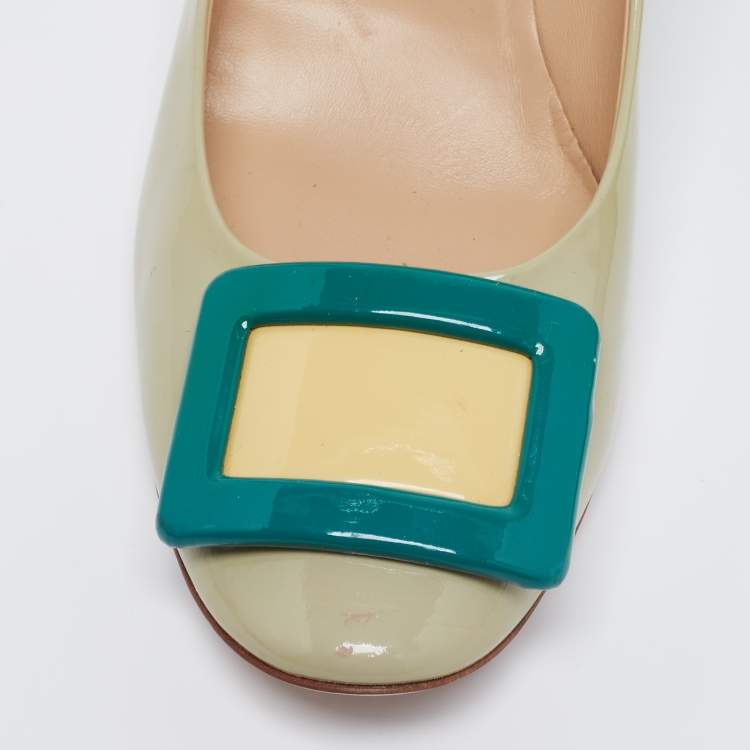 Pre Owned Roger Vivier Multicolor Patent Leather Pumps Size 39