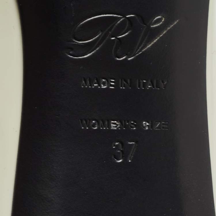 Pre Owned Roger Vivier Two Tone Patent Leather Belle Pumps Size 37