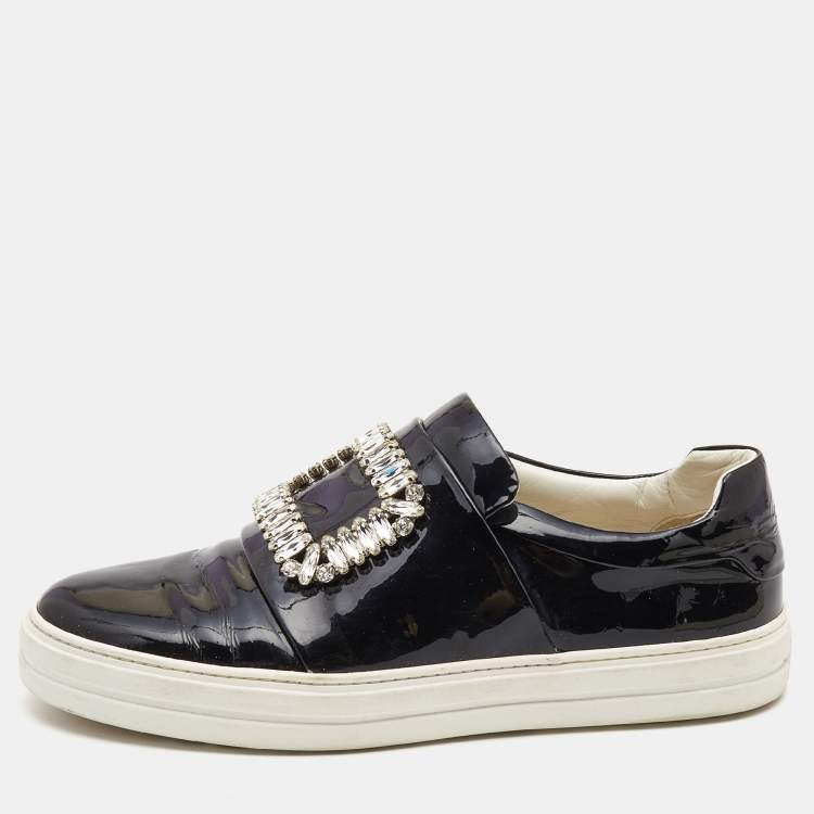 Louis Vuitton Black Patent Leather And Mesh Crystal Embellished Low Top  Sneakers Size 36.5 Louis Vuitton | The Luxury Closet