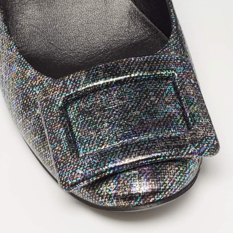 Pre Owned Roger Vivier Multicolor Leather Trompette Pumps Size 36