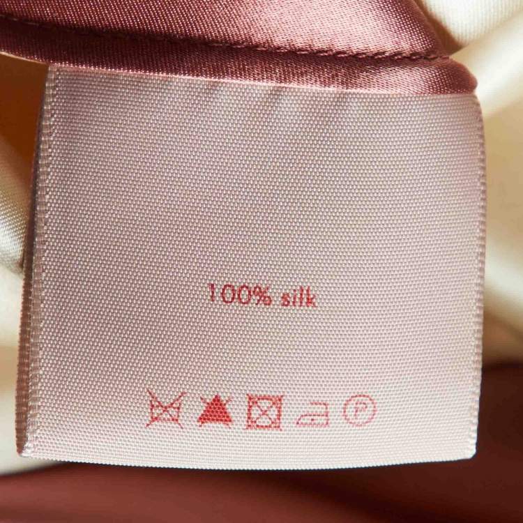 Pre Owned Roksanda Pink Colorblock Silk Satin Wrap Dress L