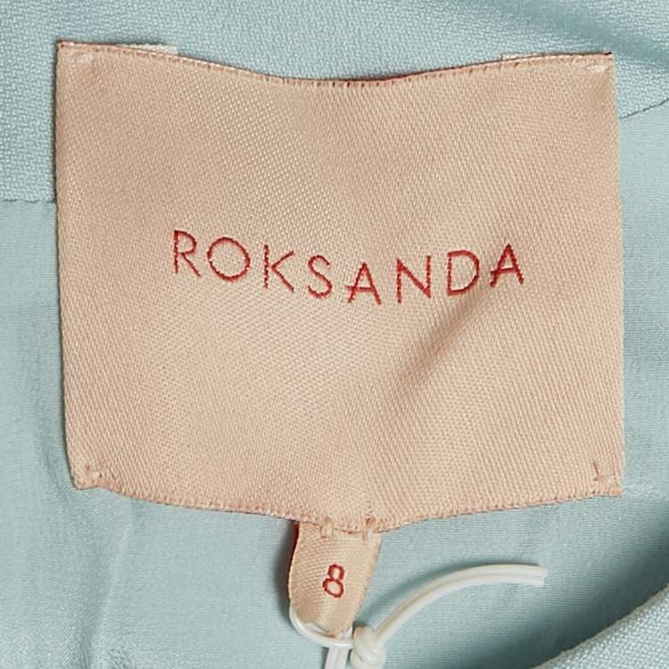 Pre Owned Roksanda Ilincic Blue Crepe Bow Detail Top S