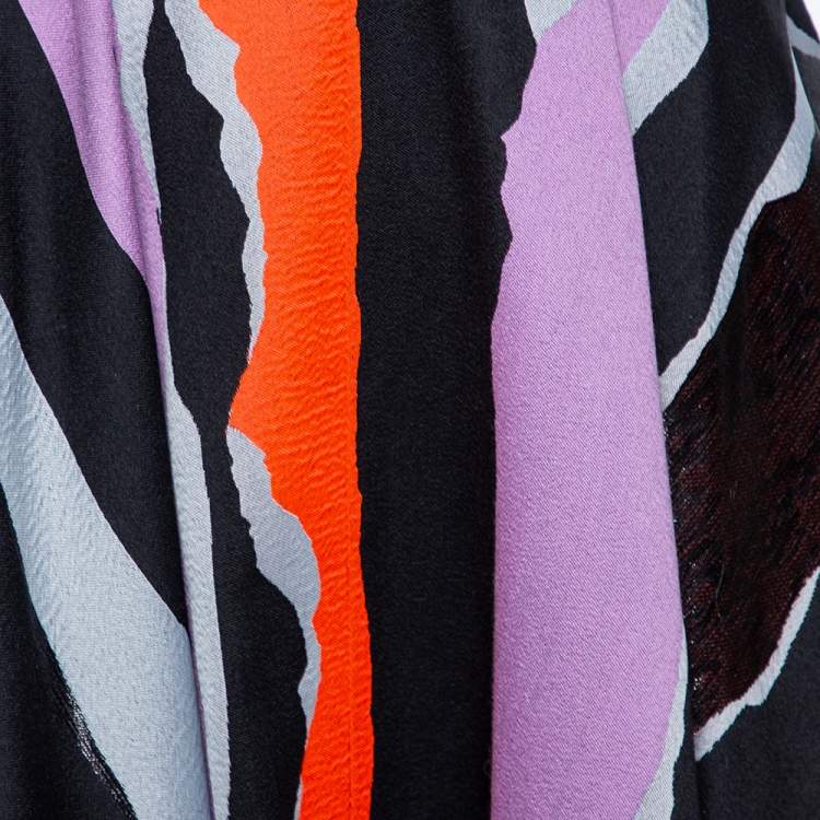 Pre Owned Roksanda Ilincic Multicolored Jacquard Wool & Lurex Flared Skirt S