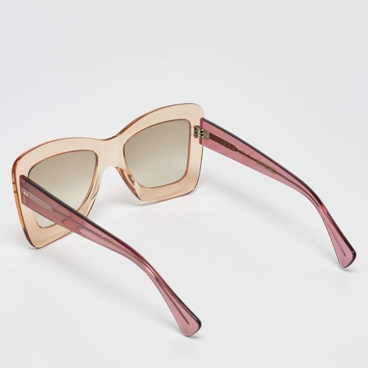 Pre Owned Roksanda X Cutler and Gross Bicolor/Brown Gradient SU001 Oversized Sunglasses