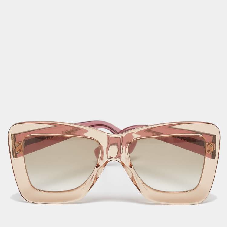 Pre Owned Roksanda X Cutler and Gross Bicolor/Brown Gradient SU001 Oversized Sunglasses