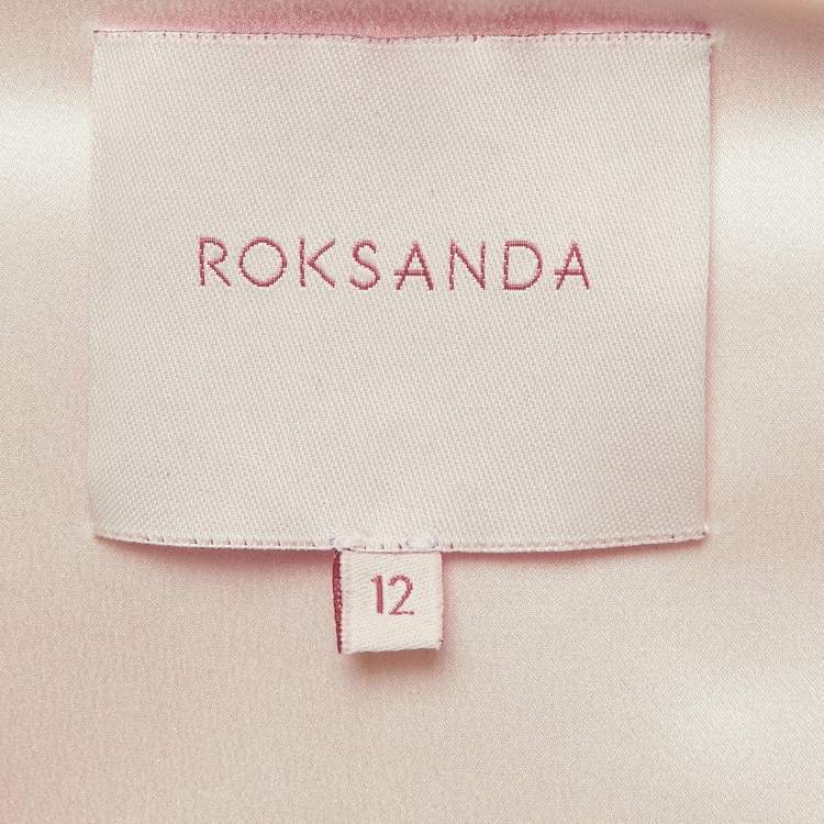 Pre Owned Roksanda Ilincic Pastel Pink Satin Draped Sleeveless Top M 