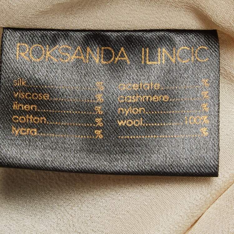 Pre Owned Roksanda Ilincic Blue/White Wool Color-block Short Dress L