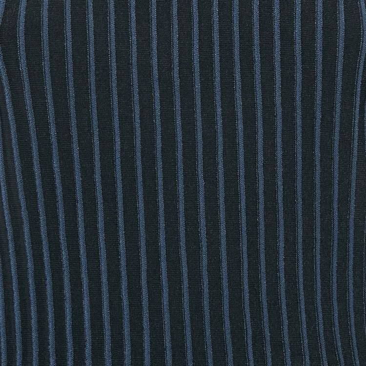 Pre Owned Roksanda Black/Blue Stripe Jersey Sweater Top L