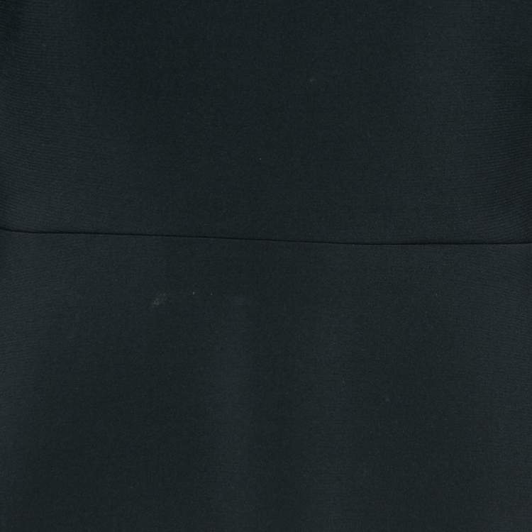 Pre Owned Roksanda Black Crepe Silk Bow Detail Peplum Top M