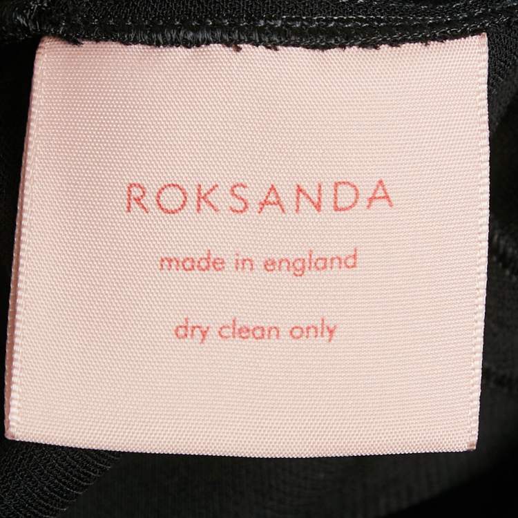 Pre Owned Roksanda Ilincic Black Gabardine Wide Leg Jumpsuit L