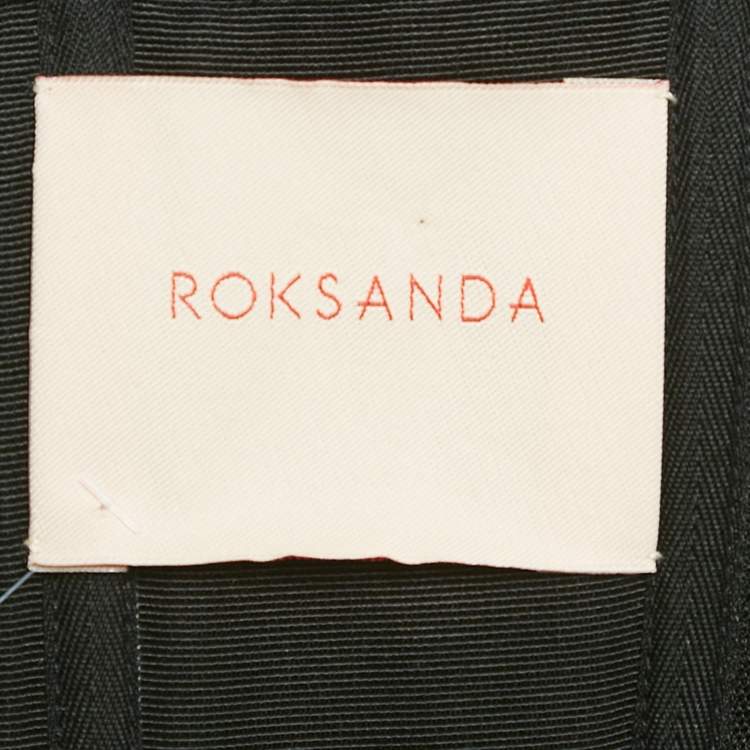 Pre Owned Roksanda Ilincic Black Wool Blend Pleated Strapless Jumpsuit M
