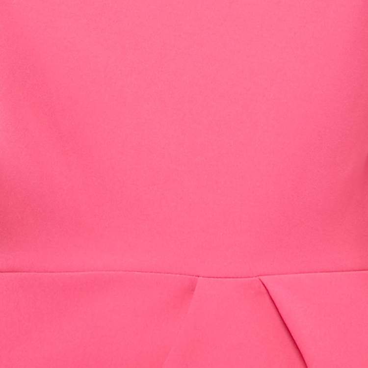 Pre Owned Roksanda Pink Stretch Crepe Bell Sleeve Midi Dress S