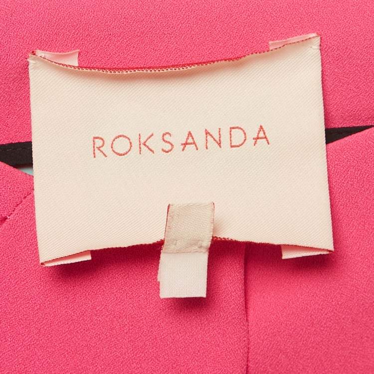 Pre Owned Roksanda Pink Stretch Crepe Bell Sleeve Midi Dress S